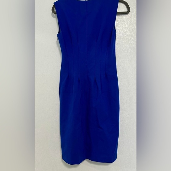 Kate Spade New York Royal Blue Pleated Sleeveless Dress Size 4 - Picture 7 of 8